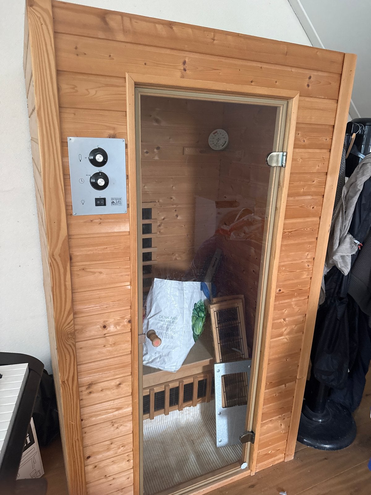 Infrarood sauna - Compact en compleet, Sport en Fitness, Sauna, Ophalen, Gebruikt, Infrarood, Complete sauna