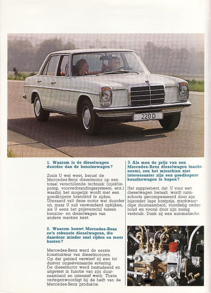 Mercedes-Benz. Wij beantwoorden uw vragen 200 D/220 D, 1972, Ophalen of Verzenden, Gelezen, Mercedes