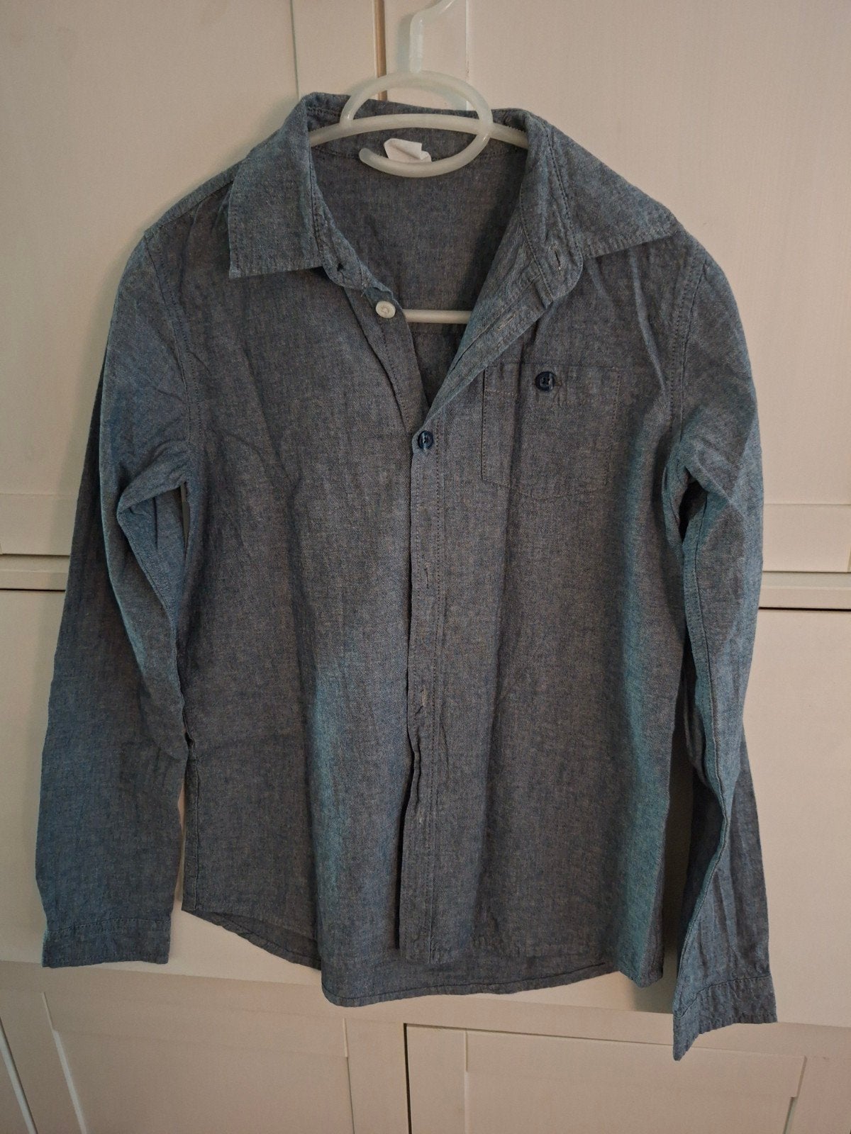 Hema Kids spijkerblouse maat 158/164, Ophalen, Jongen of Meisje, Overhemd of Blouse, Zo goed als nieuw