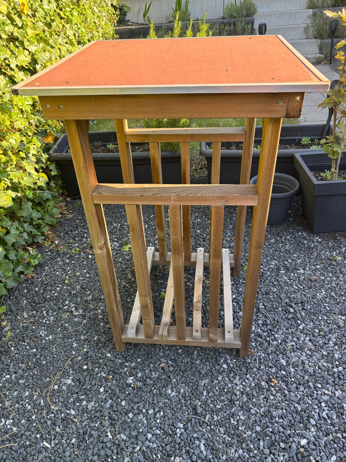 MOET WEG!!! Houten Houtopslagrek met Dakje of statafel, Tuin en Terras, Haardhout, Ophalen