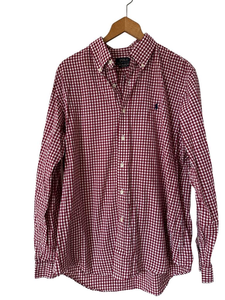 Ralph Lauren blouse L, Kleding | Heren, Overhemden, Zo goed als nieuw, Rood, Ophalen of Verzenden