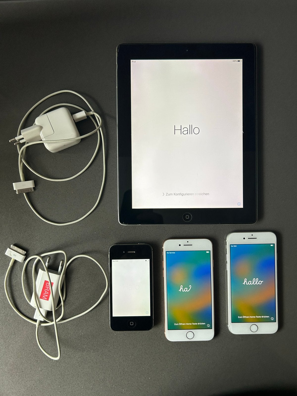 iPad 2, iPhone 4S en 2x iPhone 8 - Bundel, Ophalen of Verzenden, Gebruikt, Zwart, Overige modellen