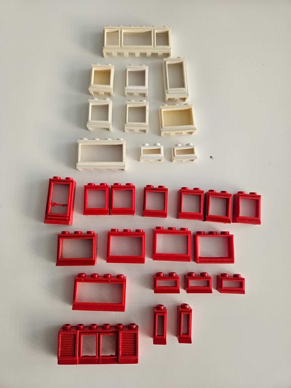 vintage  lego ramen en deuren (rood en wit), Ophalen of Verzenden