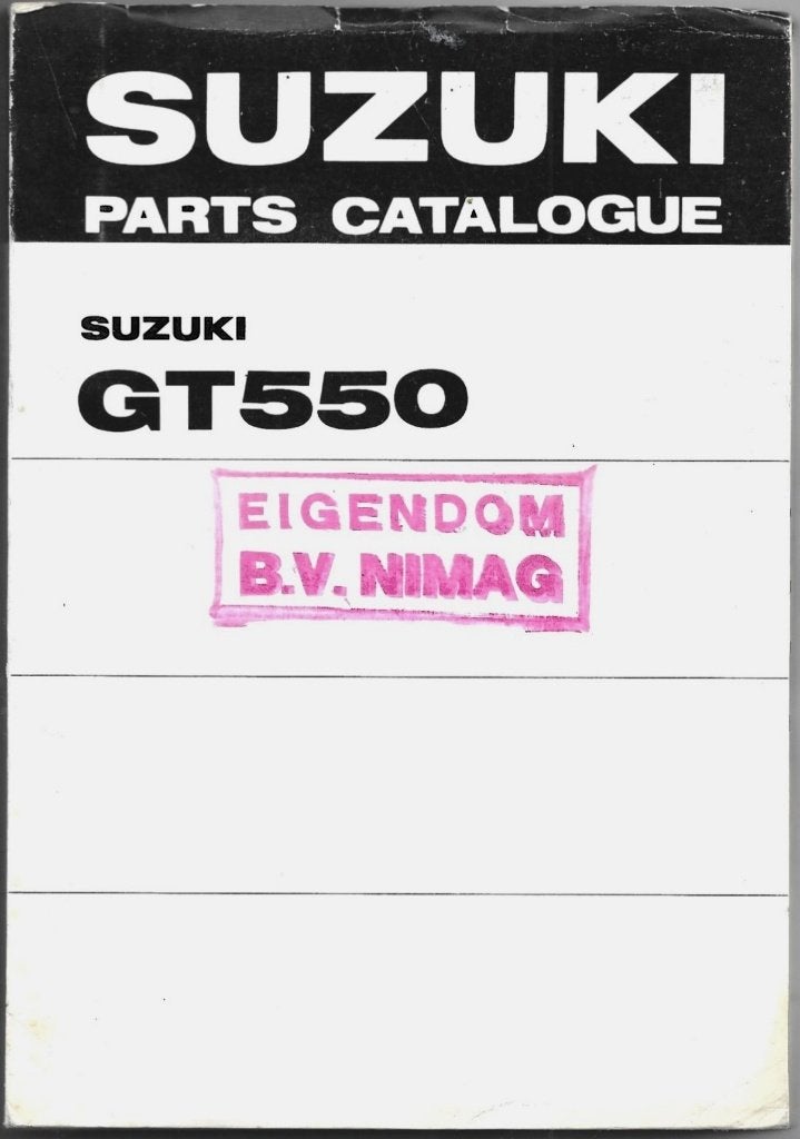 Suzuki GT550 parts list (7472z) motor, Motoren, Verzenden, Suzuki
