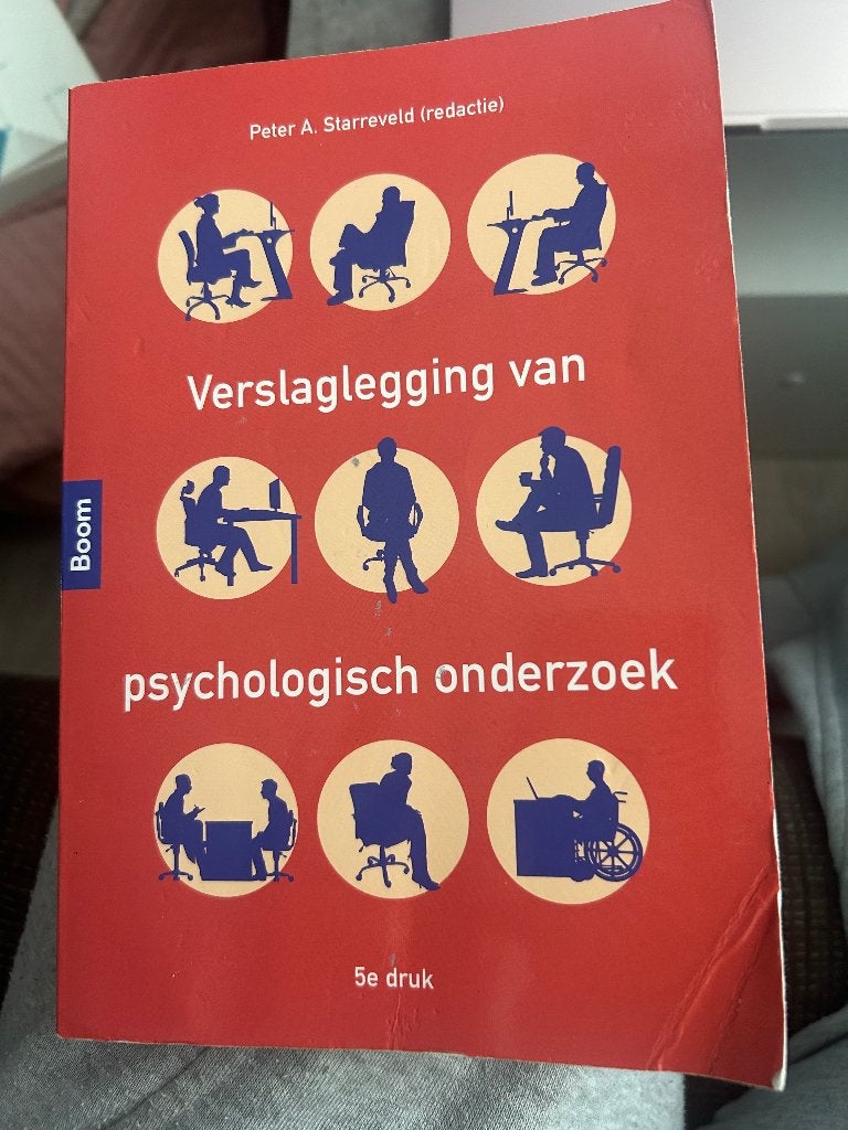 Verslaglegging van psychologisch onderzoek: 5e druk, Verzenden, Zo goed als nieuw, Peter A. Starreveld, Overige onderwerpen