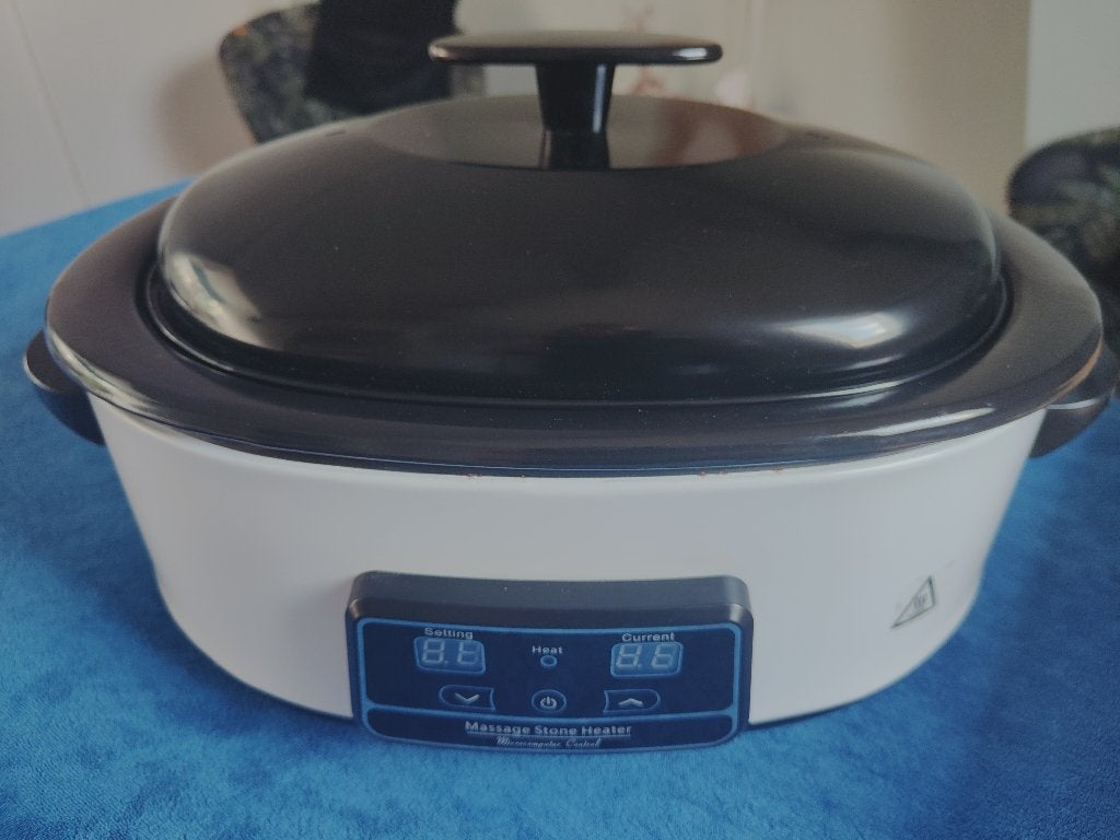 Hotstone pan met stenen., Ophalen, Zo goed als nieuw