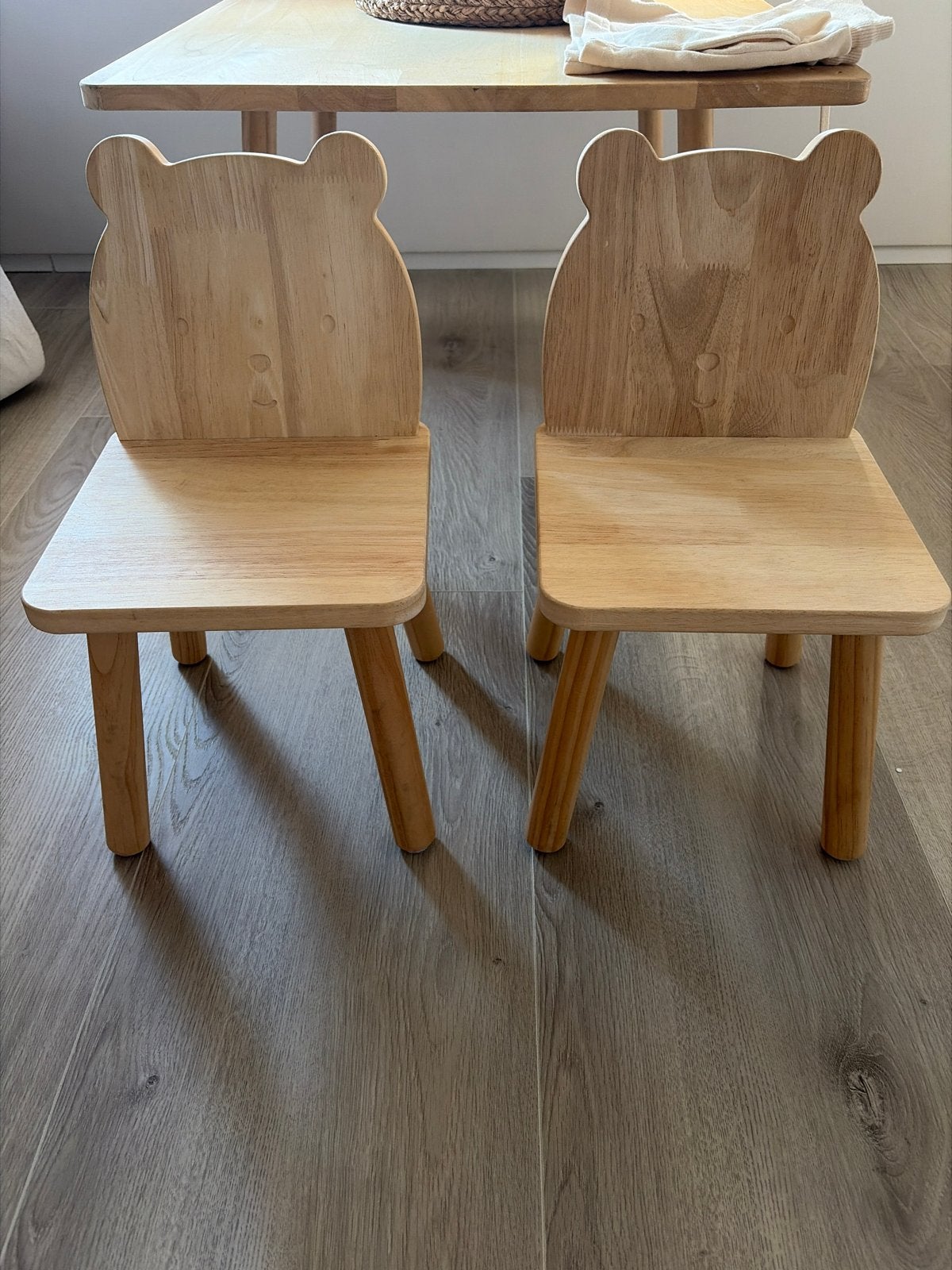 2 houten kinderstoelen beer Zara, Kinderen en Baby's, Kinderkamer | Tafels en Stoelen, Ophalen, Gebruikt, Stoel(en)