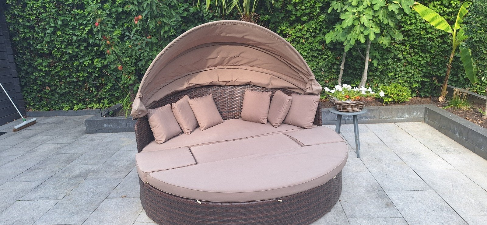 Bruine Loungeset Zonne-eiland, Ophalen, Gebruikt, 3 zitplaatsen, Loungeset