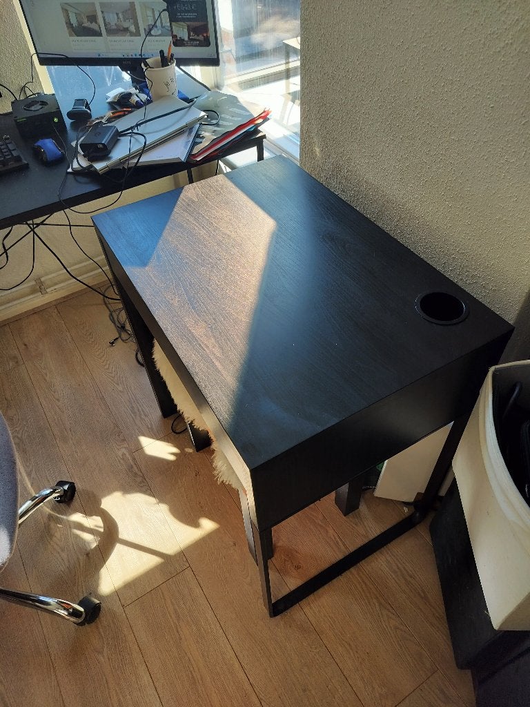 Micke Bureau / Desk, Ophalen, Zwart, Hout, 50 cm