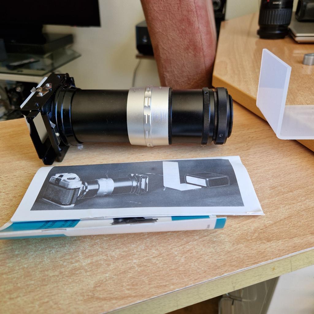2x verrekijker , telescope. Zoomkijkers. 400mm lens   statie, Audio, Tv en Foto, Optische apparatuur | Telescopen, Ophalen of Verzenden