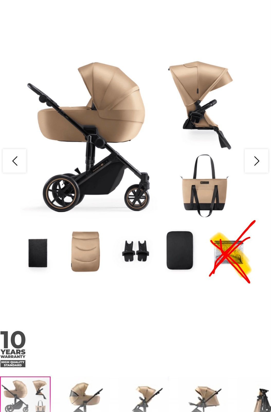Luxe 3-in-1 Kinderwagen Set - Beige, Ophalen, Overige merken