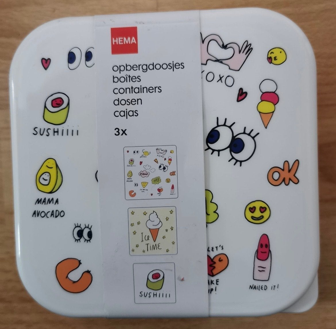 Nieuwe HEMA opbergdoosjes (3 sets), Overige typen, Kunststof, Nieuw, Ophalen of Verzenden