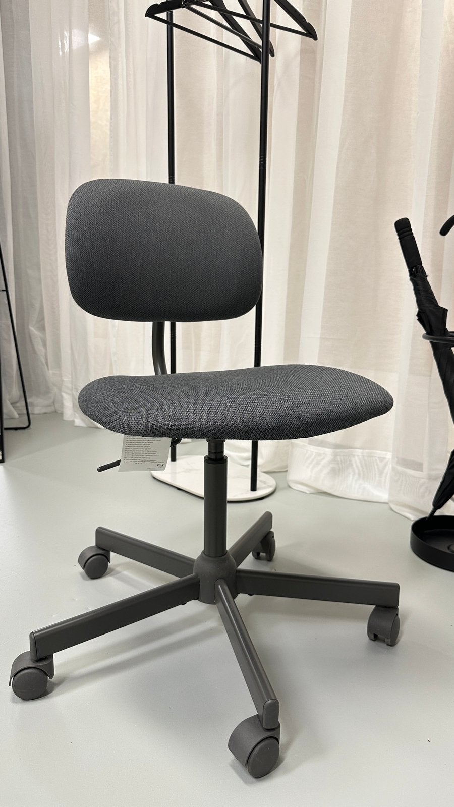 Grey Office Chair IKEA, bureaustoel, Ophalen, Zo goed als nieuw, Grijs, Bureaustoel