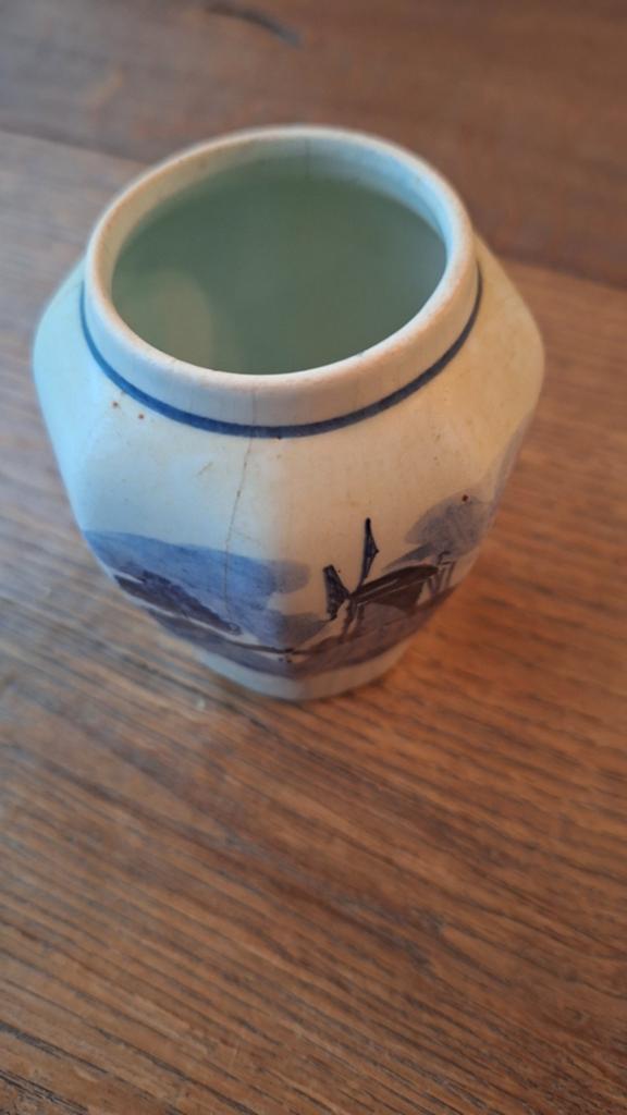 Lepel potje Delfs blauw., Ophalen of Verzenden