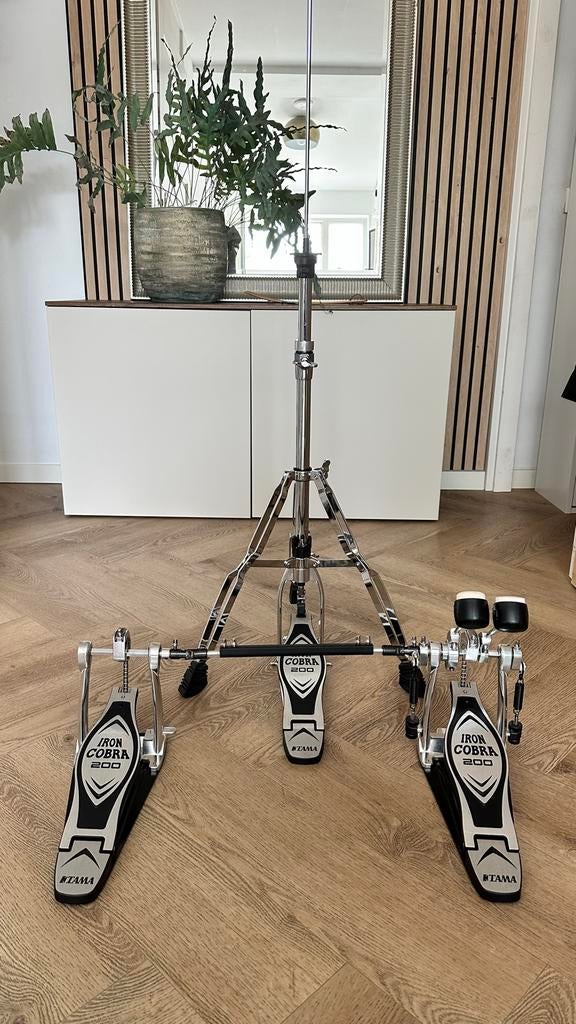Tama Iron Cobra 200 Hi-Hat en Double Pedal Set, Ophalen of Verzenden, Zo goed als nieuw, Drums of Percussie