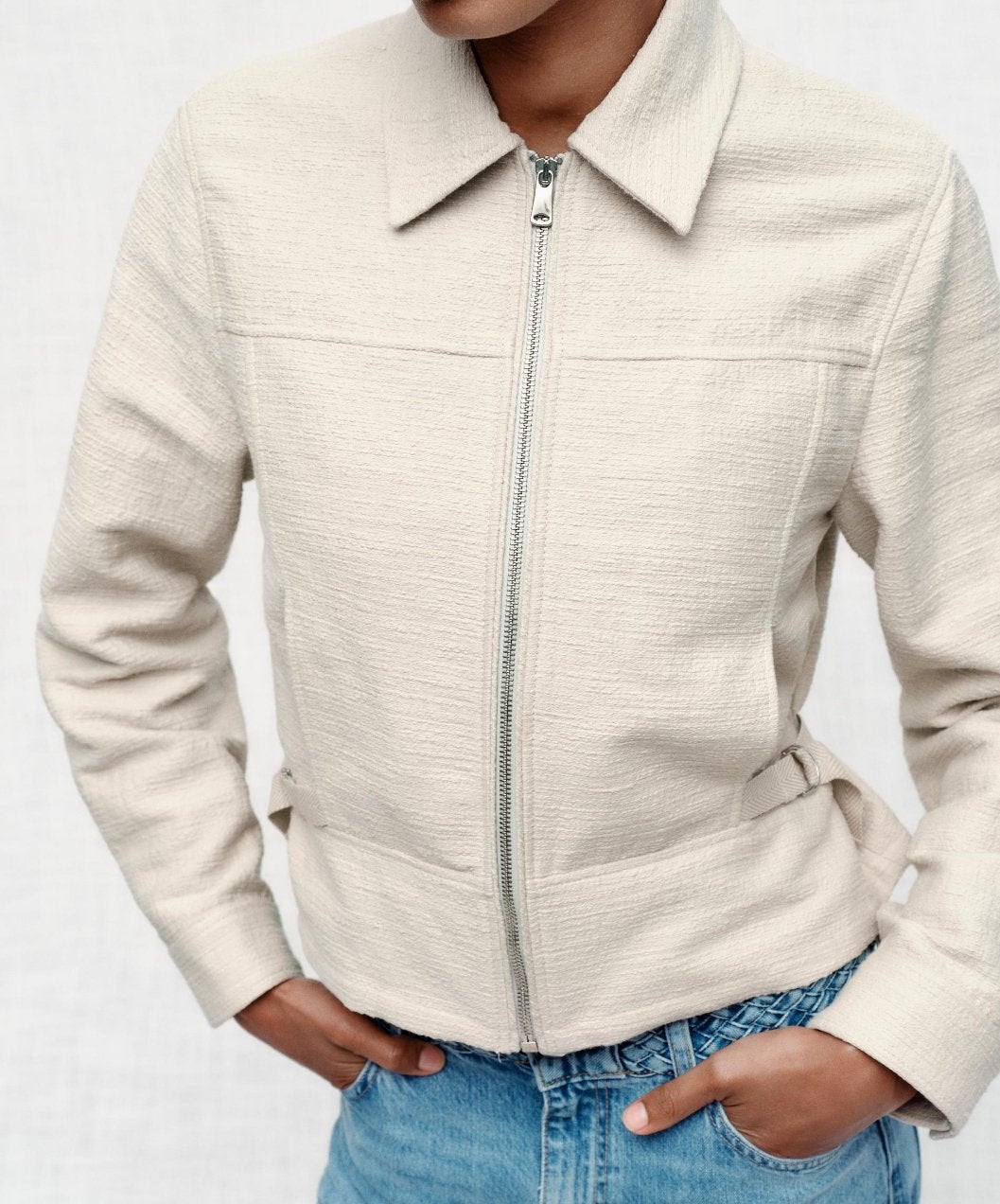 Zara jasje jacket blazer XS nieuw beige tweed gebreid, Ophalen of Verzenden, Nieuw, Maat 34 (XS) of kleiner, Beige