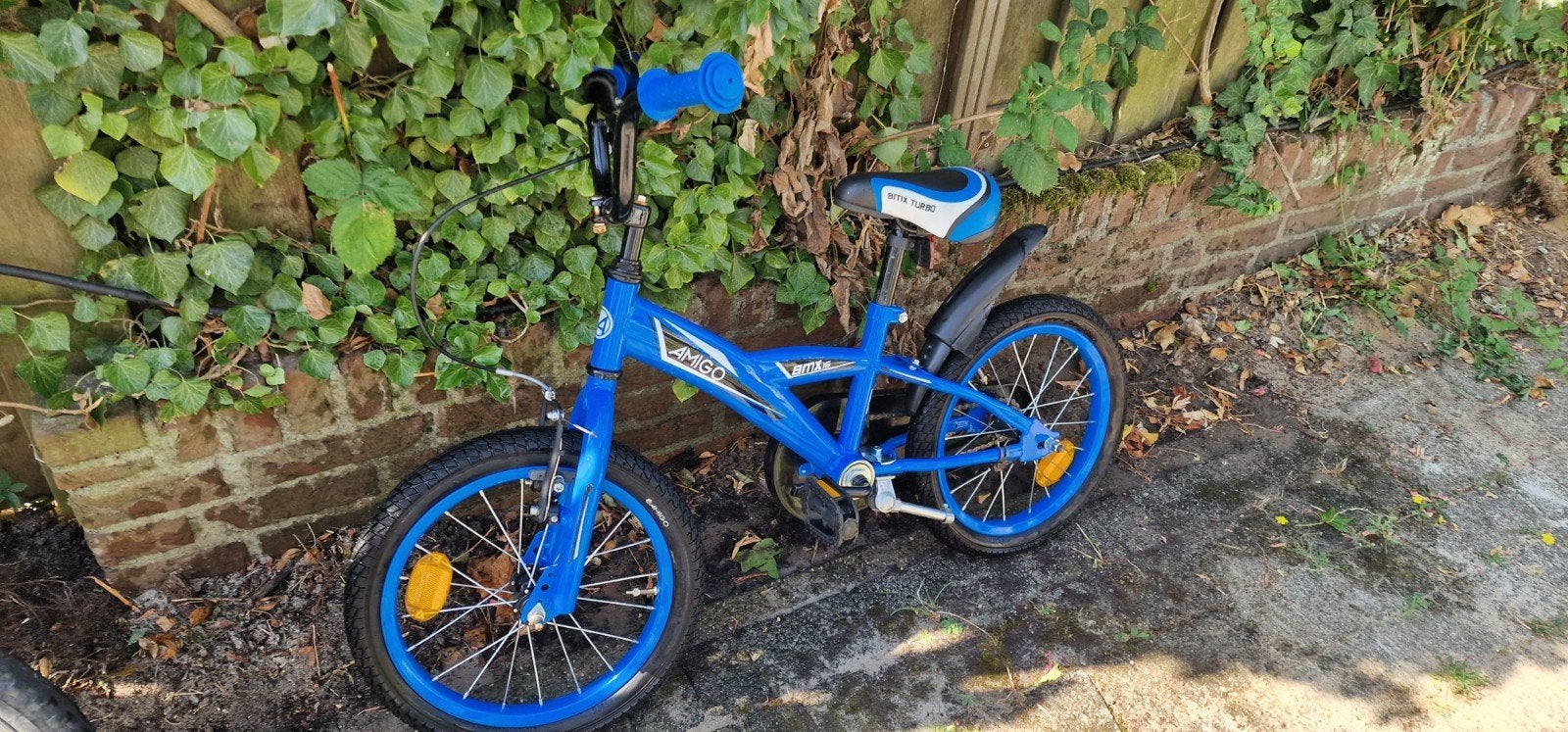 Amigo Kinderfiets - Blauw, 16 inch, Ophalen, Terugtraprem, Amigo, 16 tot 20 inch