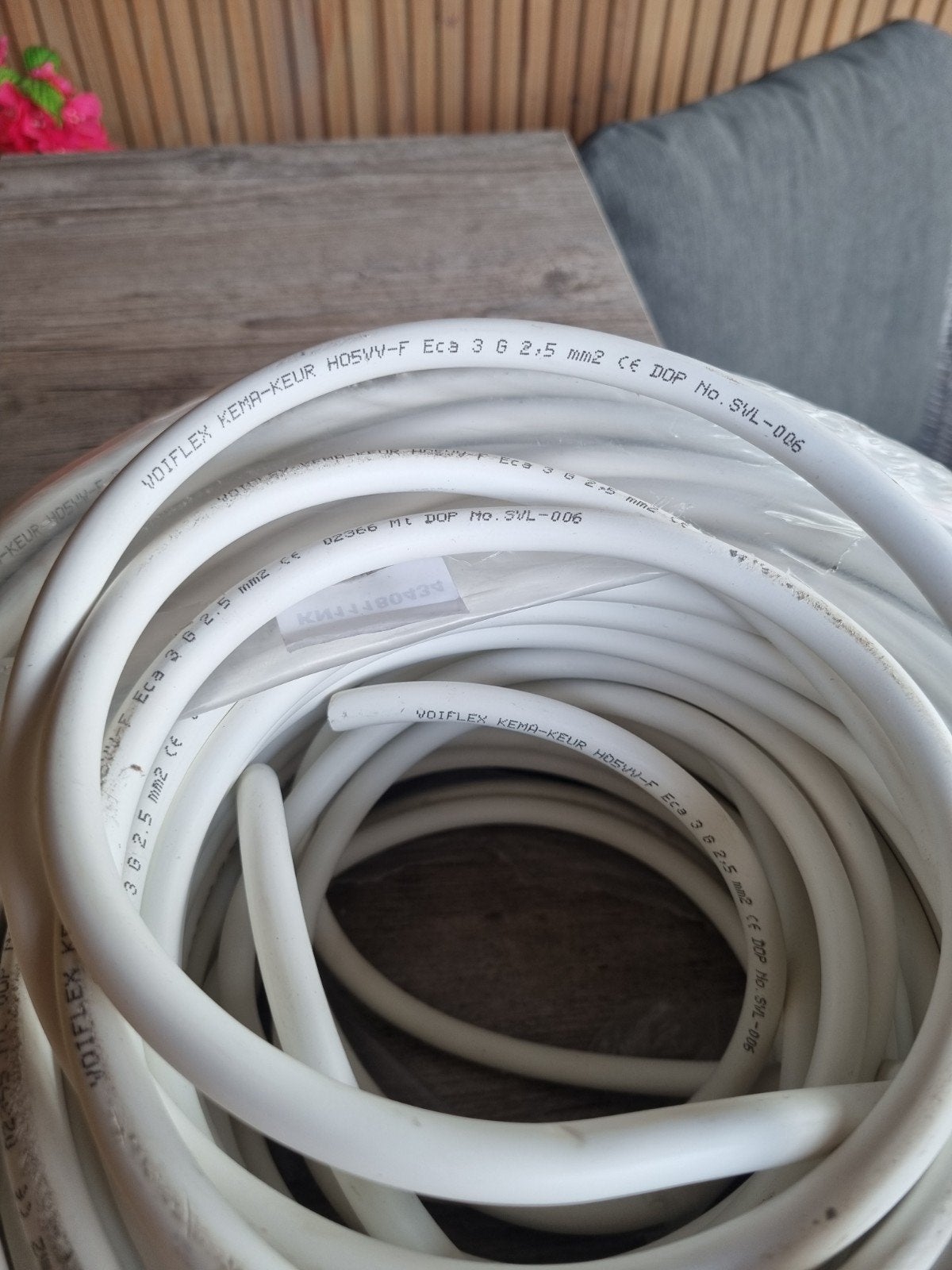 50 meter drie-aderig snoer Votflex H05VV-F 3G 2.5 mm2, Ophalen, Nieuw, Kabel of Snoer