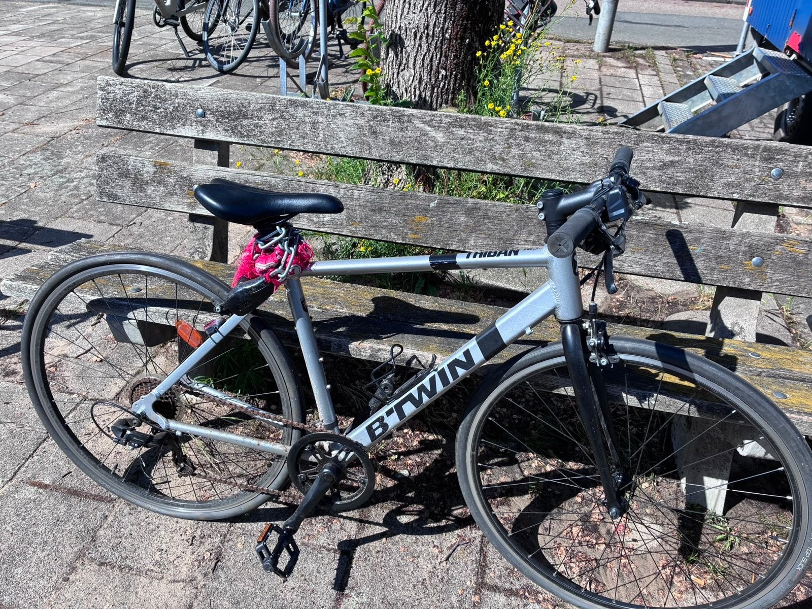 B'Twin Triban 100 racefiets - Gebruikt, Gebruikt, Aluminium, Minder dan 49 cm, Dames
