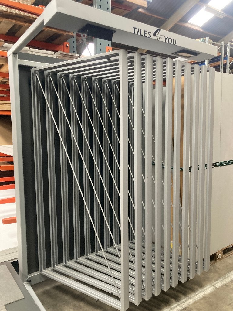 Vrijstaande metalen tegel / monster kast, Ophalen, 50 tot 100 cm, Morssink Bouwmaterialen, Anneke@morssink-bouwmaterialen.nl