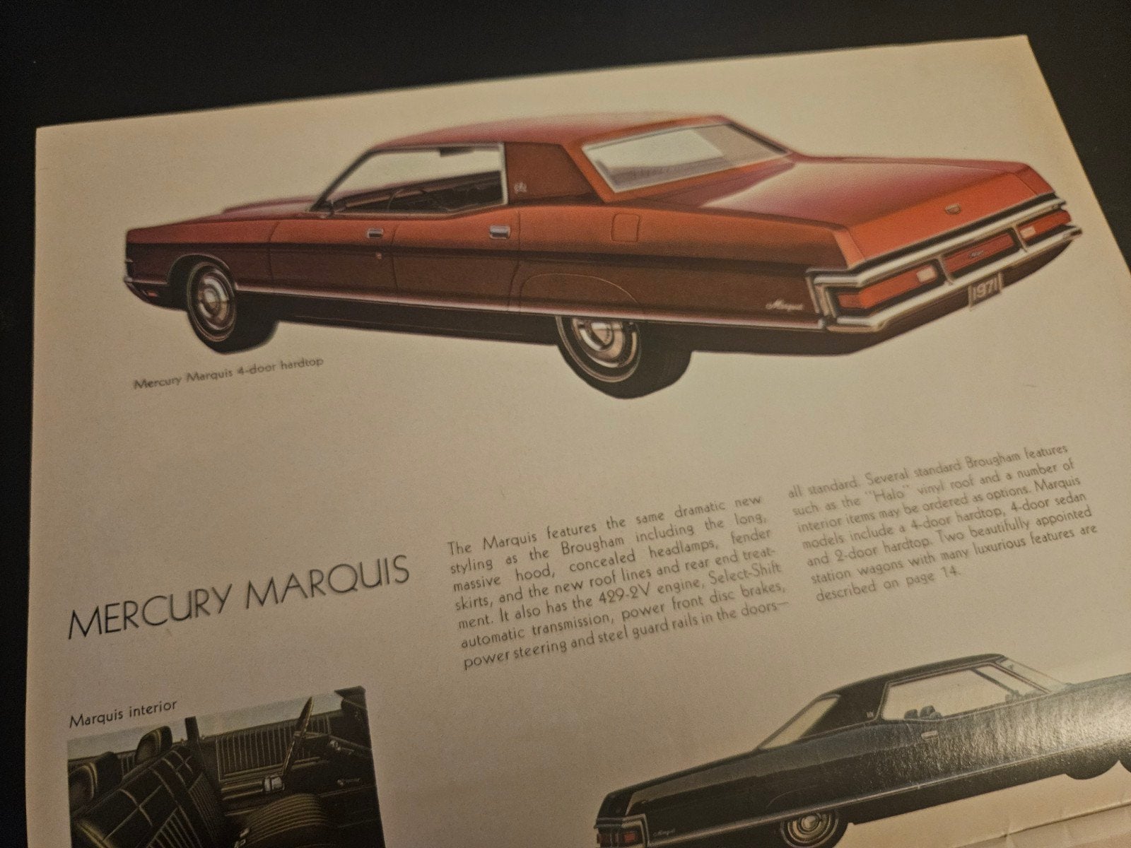 Brochure Mercury 1971 USA, Boeken, Ophalen of Verzenden, Zo goed als nieuw, Overige merken
