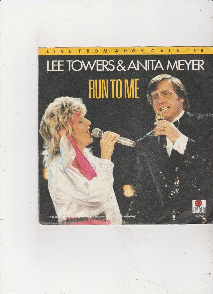7" Single Lee Towers & Anita Meyer - Run to me, Gebruikt, 7 inch, Single, Ophalen of Verzenden