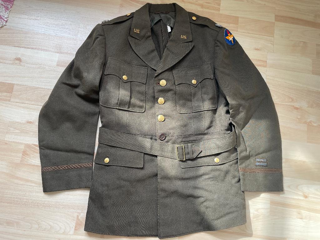 WW2 US, verschillende Class A's en caps, officier, Verzamelen, Militaria | Tweede Wereldoorlog, Ophalen of Verzenden, Landmacht