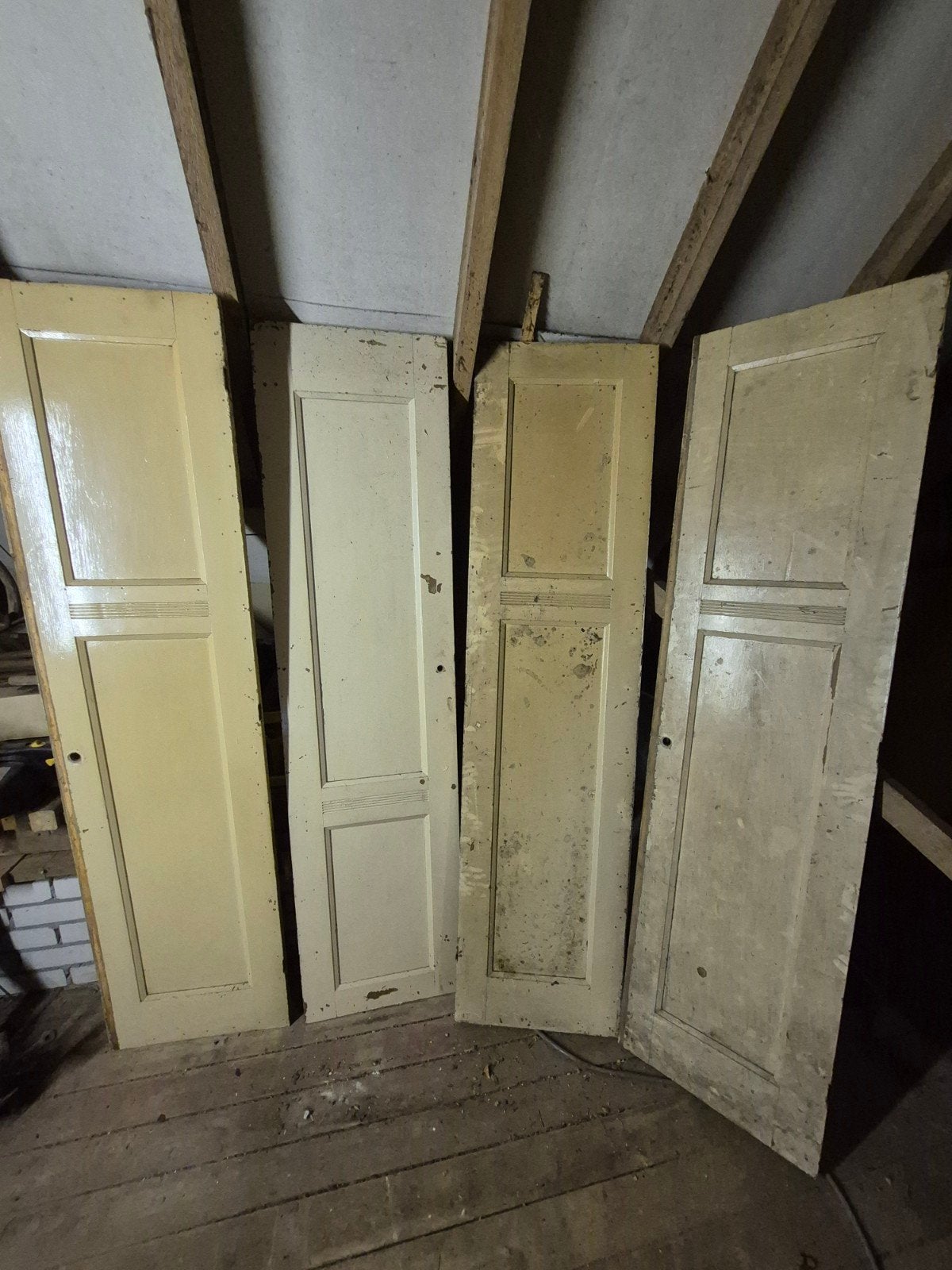 Set van 4 bedsteedeuren met sierlijsten (500x2010 mm), Ophalen