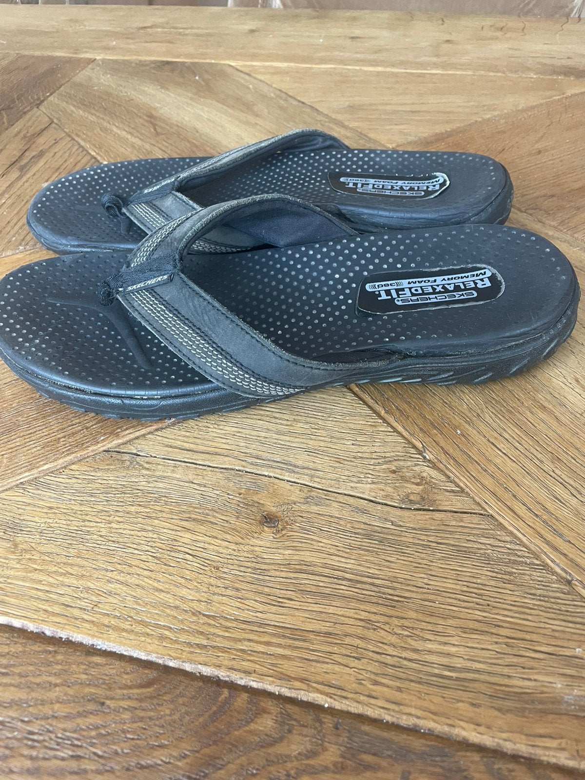 Skechers heren slippers maat 47, Ophalen of Verzenden, Zo goed als nieuw, Zwart