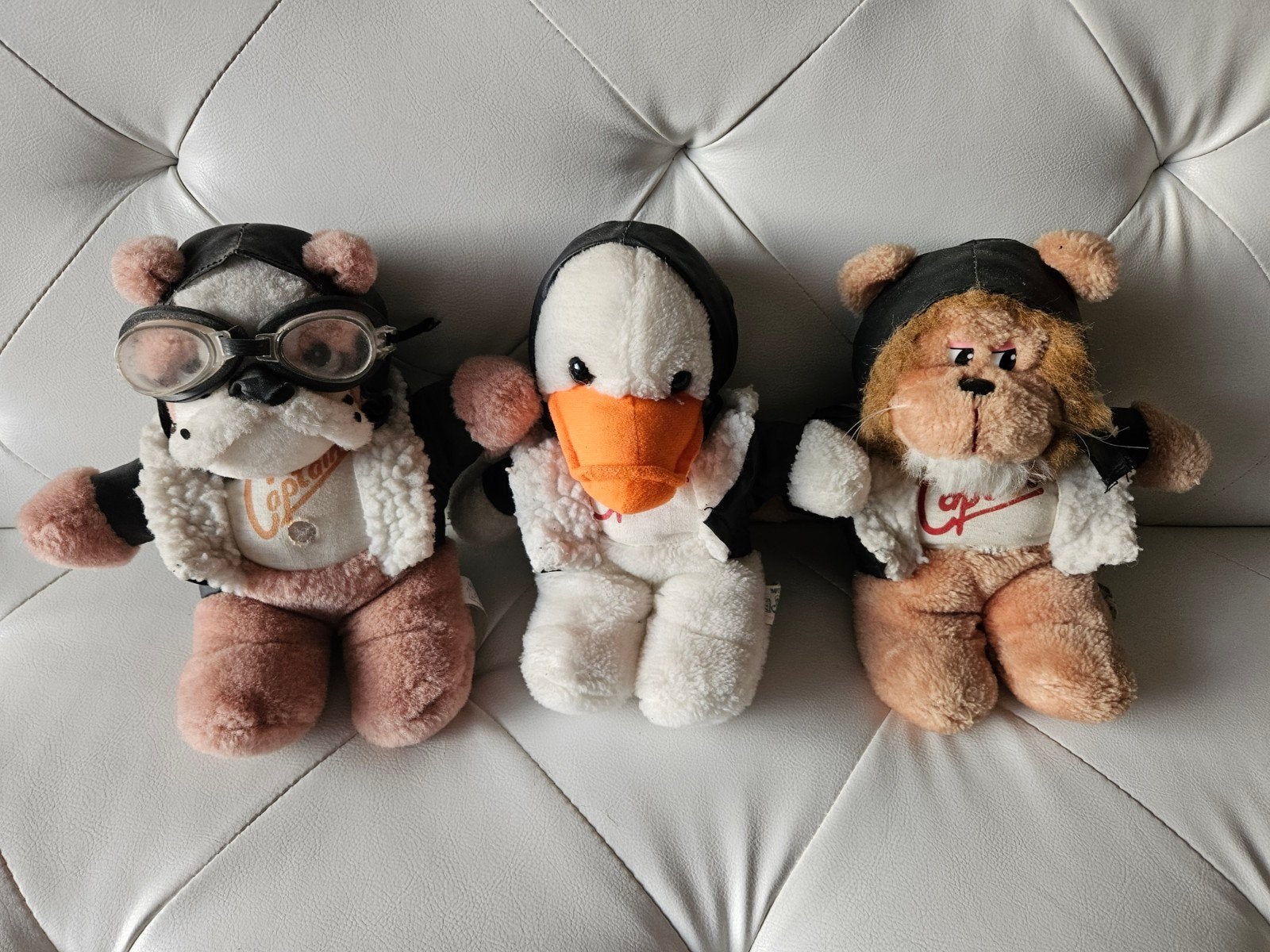 Piloten knuffels hond, eend en leeuw, Gebruikt, Overige merken, Overige karakters, Hond