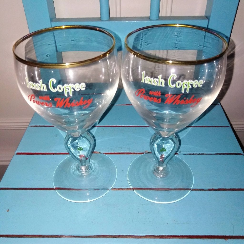 Irish Coffee with Powers whiskey glazen 7 stuks, Ophalen, Glas of Glazen, Gebruikt, Glas
