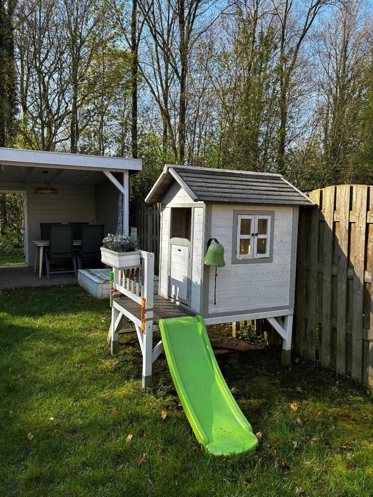 Speelhuisje met glijbaan, Ophalen, Gebruikt, Hout