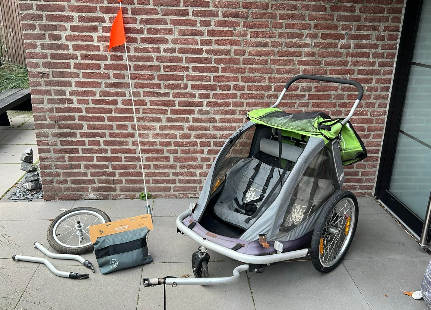 Croozer kids for 2 - Fietskar en Wandel/hardloopwagen in één, Ophalen, Gebruikt, Opvouwbaar, 20 tot 40 kg