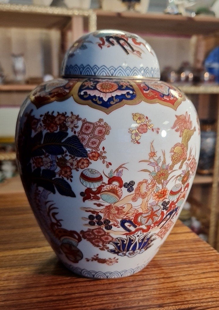 Vista Alegre Porseleinen Dekselpot /  - Imari Stijl, Ophalen