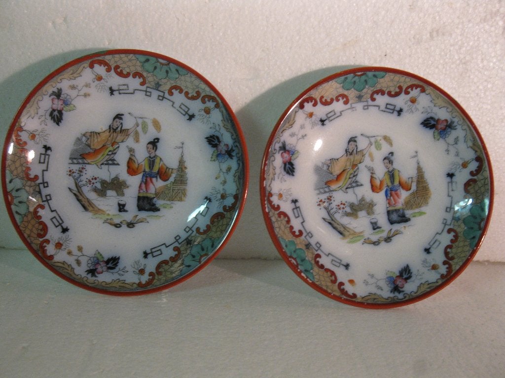 Antieke bordjes  Chinees, Ophalen of Verzenden
