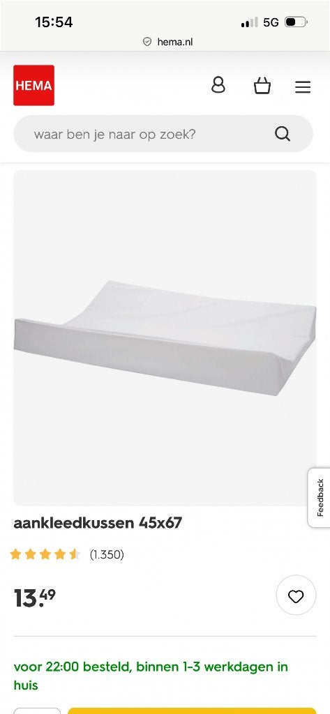 Aankleedkussen gratis, Kinderen en Baby's, Badjes en Verzorging, Ophalen, Gebruikt, Aankleedkussen, Hema