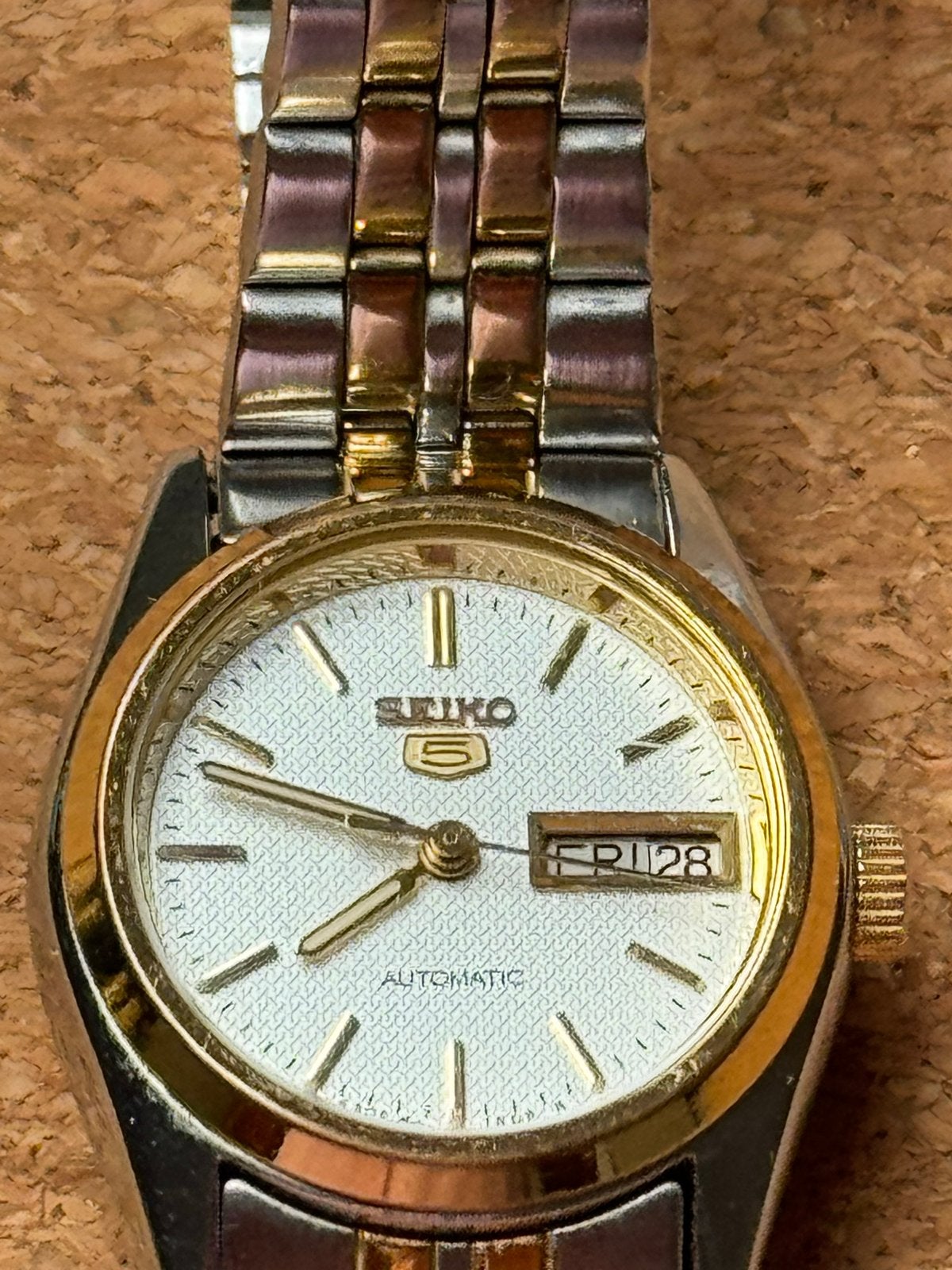 Seiko-5 Dameshorloge Automaat - Klassiek en Elegant, Seiko, Gebruikt, Staal, Polshorloge