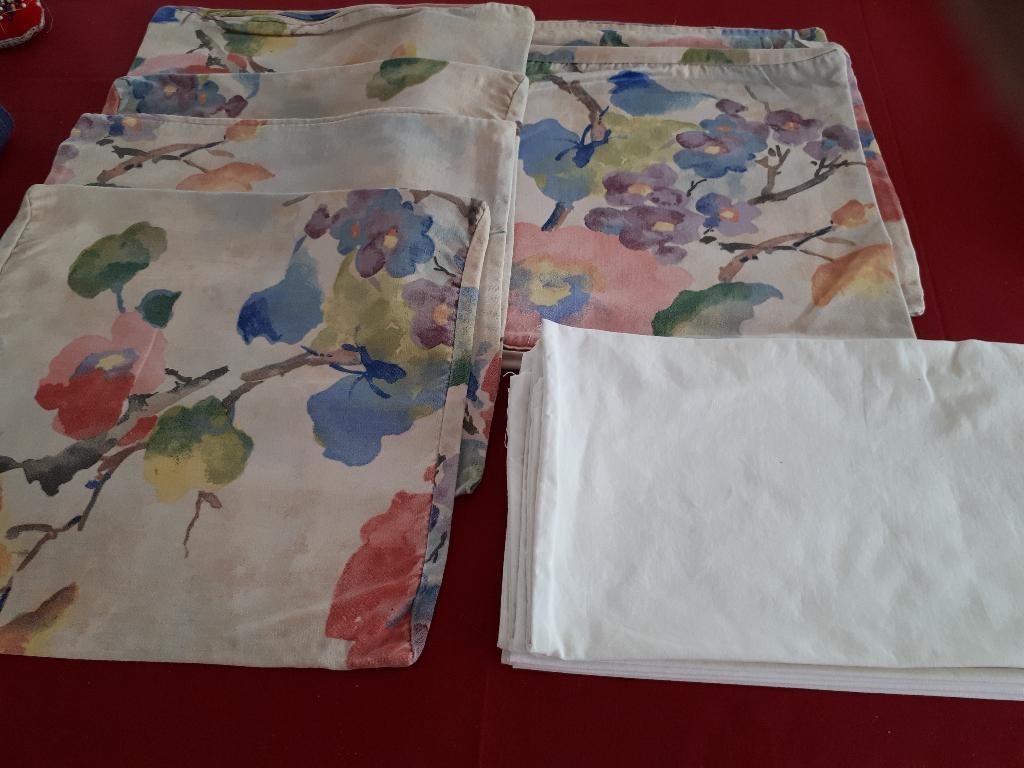 7 zgan super fleurige kussen hoesjes met rits 35 x 35 cm, Ophalen of Verzenden, Zo goed als nieuw, Overige kleuren, Vierkant
