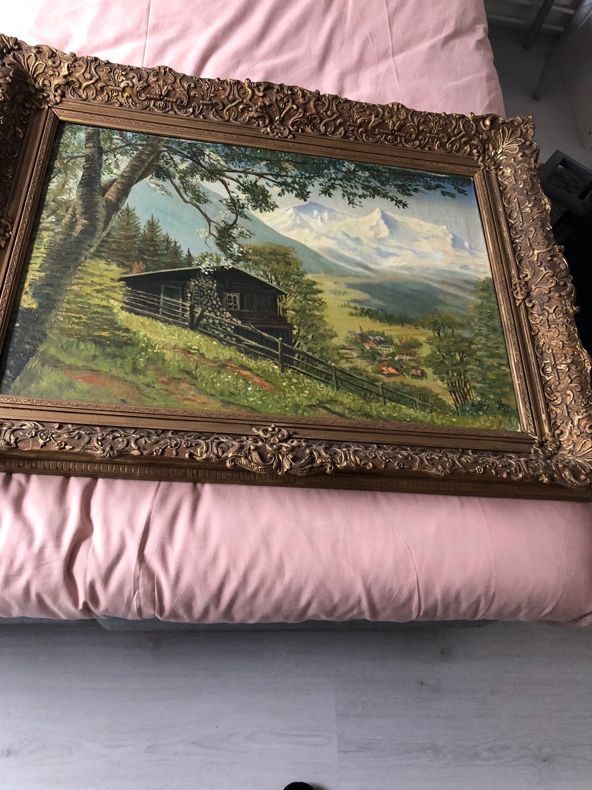 Schilderij met gouden lijst, Ophalen