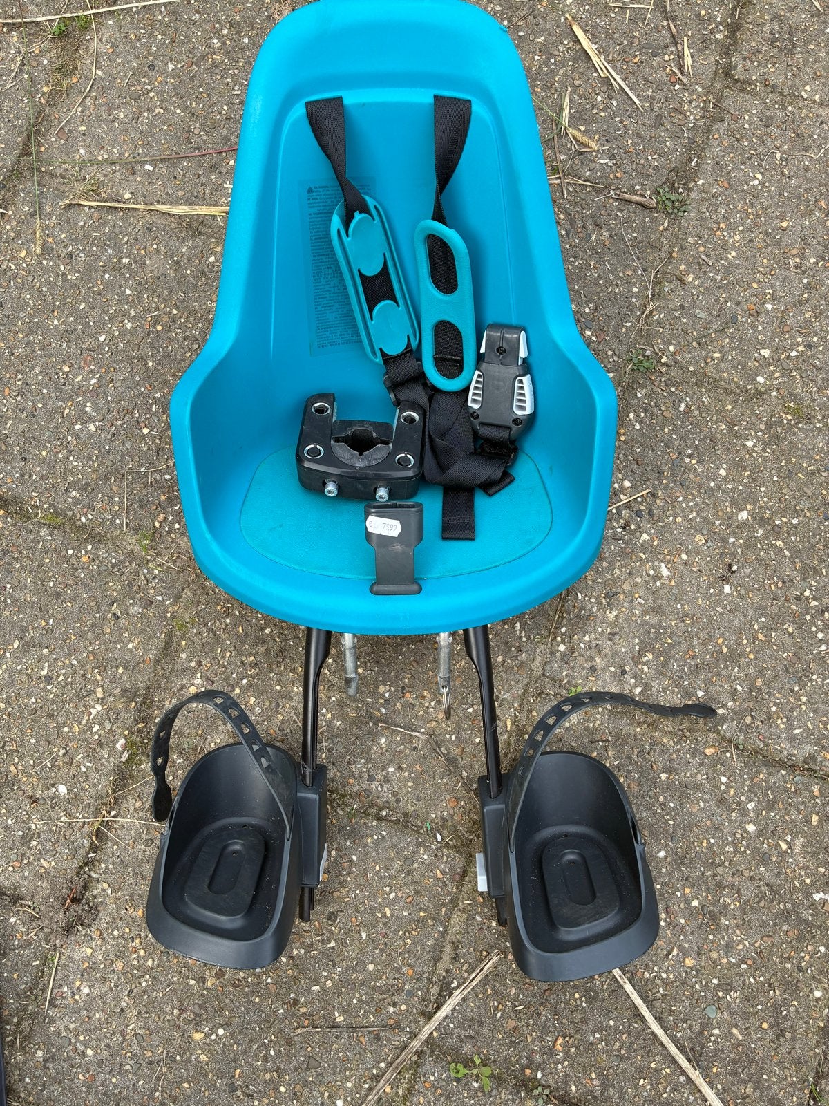 Kinderzitje fietsstoeltje Bobike - voorzitje - blauw, Ophalen, Achterzitje, 9 t/m 18 kg, Gebruikt