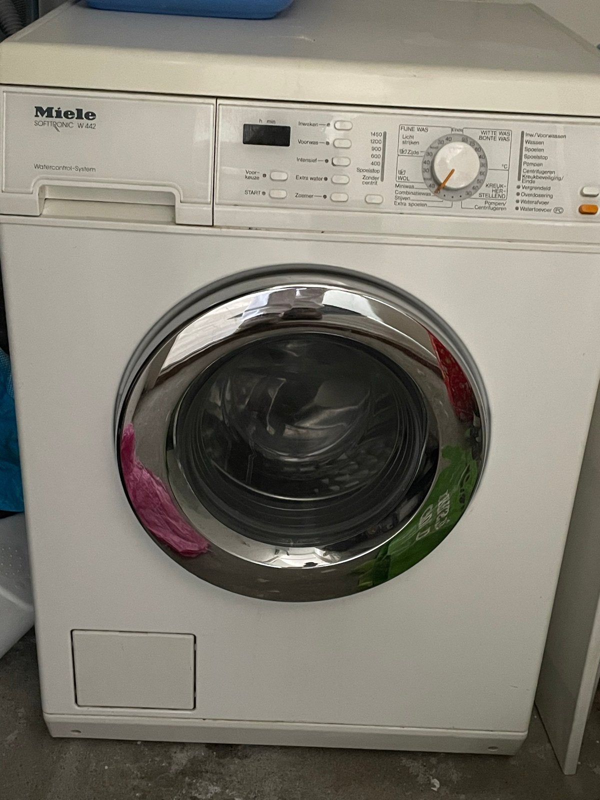 Wasmachine Miele Softtronic W 442, Witgoed en Apparatuur, Ophalen, 6 tot 8 kg, Gebruikt, Voorlader