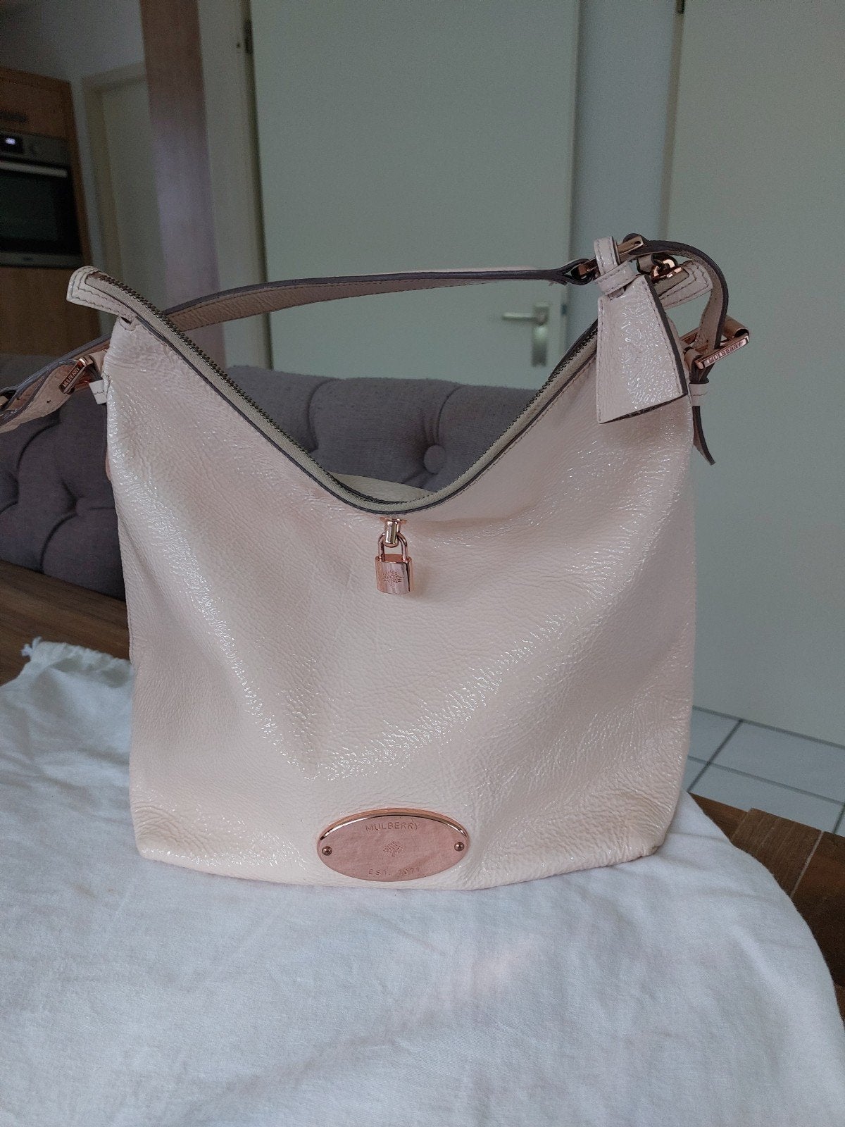 Mulberry Bella Hobo tas, Sieraden, Tassen en Uiterlijk, Tassen | Damestassen, Zo goed als nieuw, Handtas, Bruin, Ophalen of Verzenden