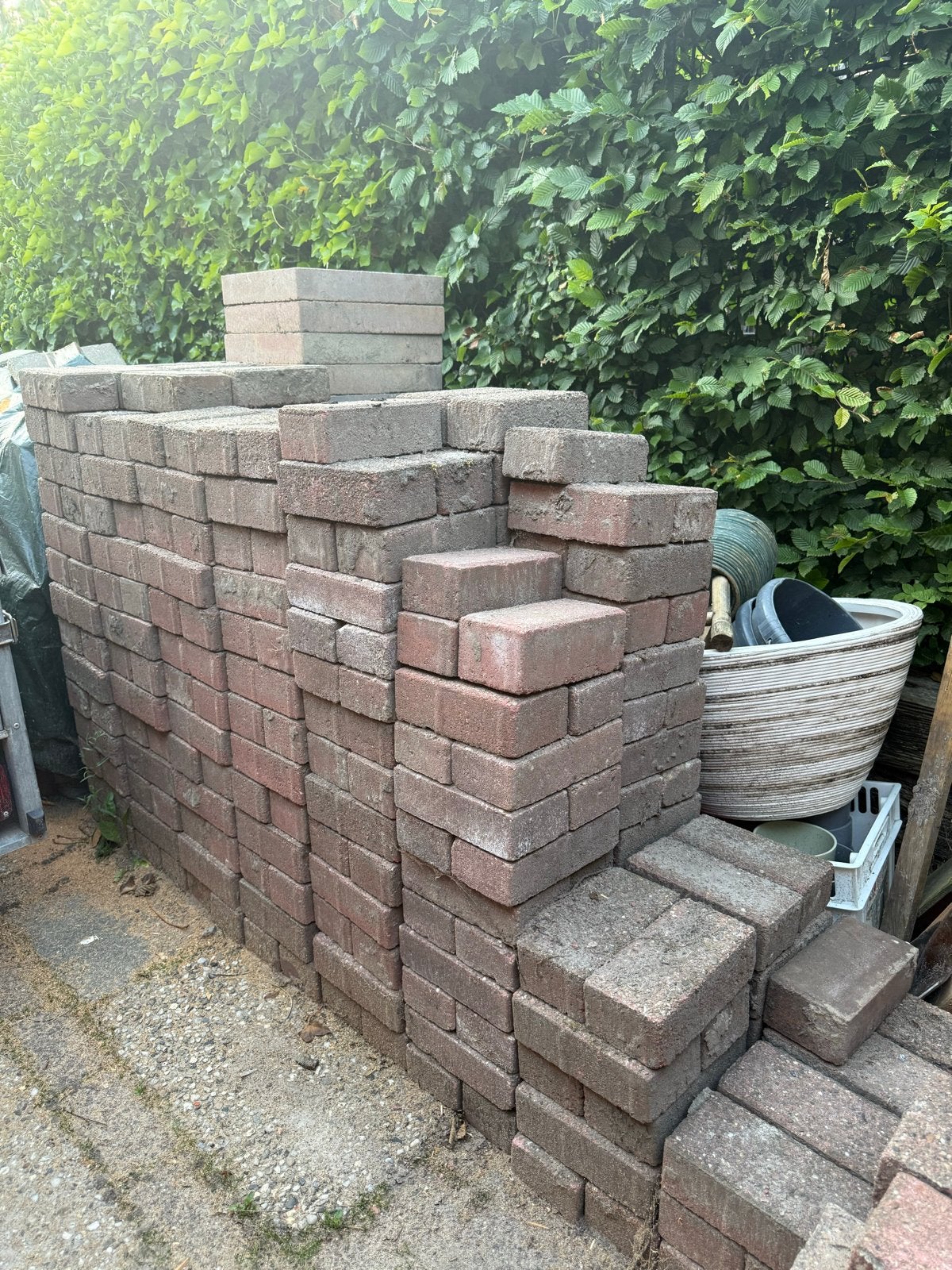 Gebruikte rode klinkers voor tuin of bestrating, Ophalen, Gebruikt