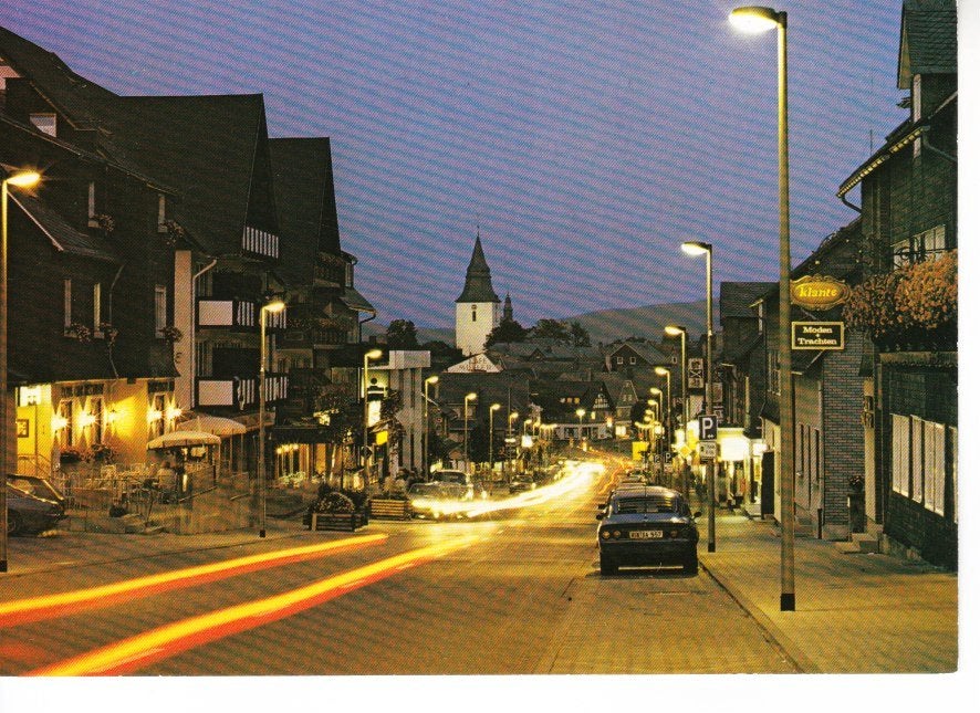 Ansichtkaart Winterberg Hochsauerland bij avond. 06-10, Ophalen of Verzenden, 1980 tot heden, Ongelopen, Duitsland