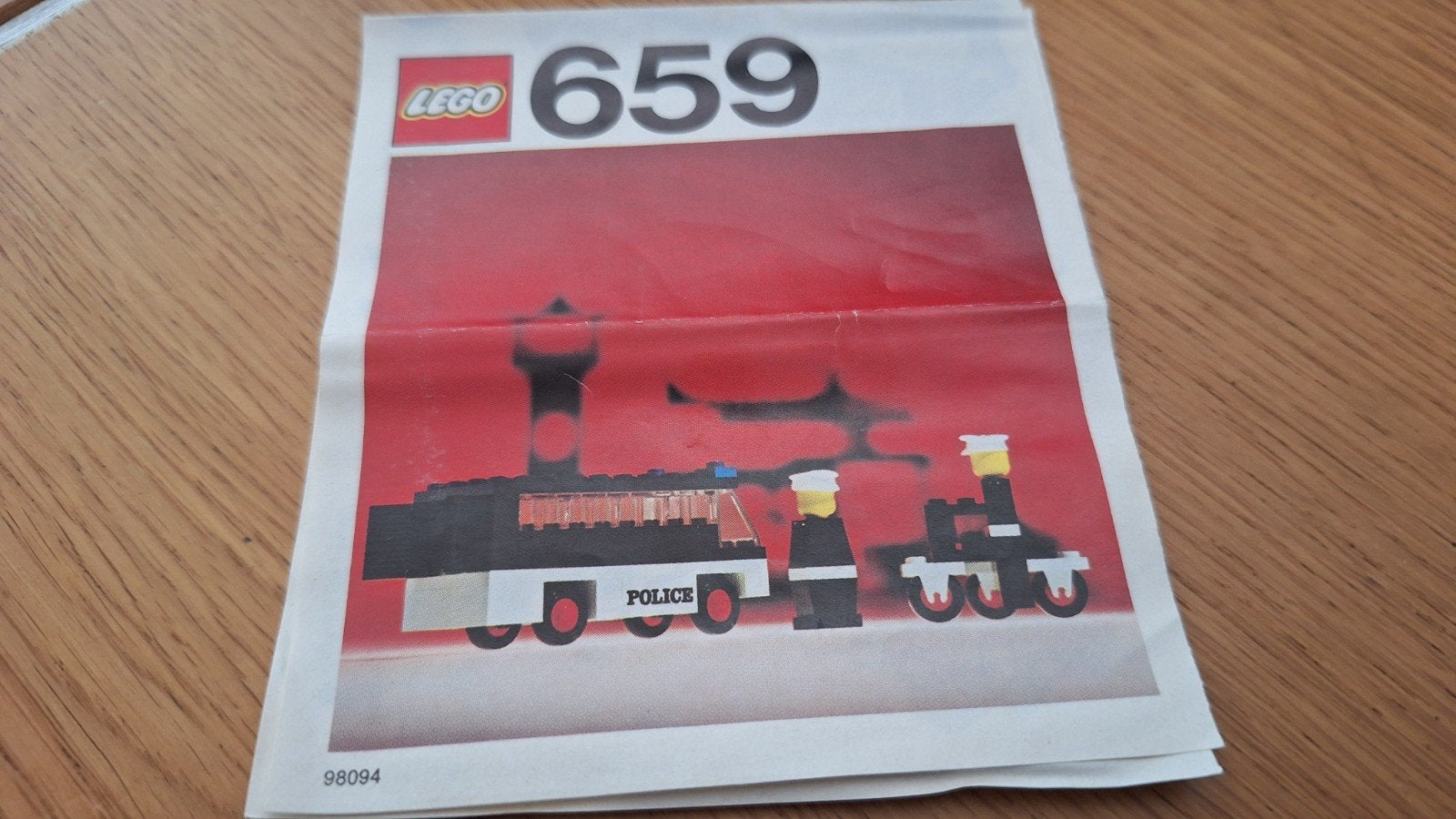 Lego 659 Politiebusje met motor en instructieboekje, Lego, Inclusief instructies, Ophalen of Verzenden, Complete set