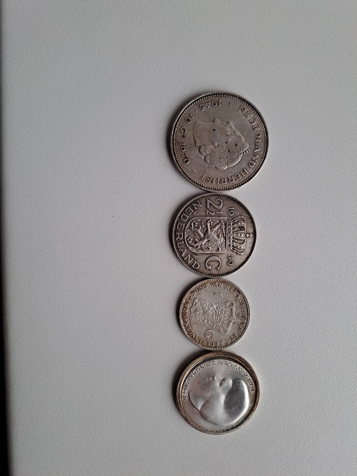Zilveren munten Nederland., Koningin Juliana, Setje, Zilver, Ophalen of Verzenden