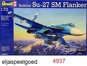 Revell 1:72 4937 Sukhoi Su-27 SM Flanker modelbouw vliegtuig, 1:72 tot 1:144, Revell, Nieuw, Ophalen of Verzenden