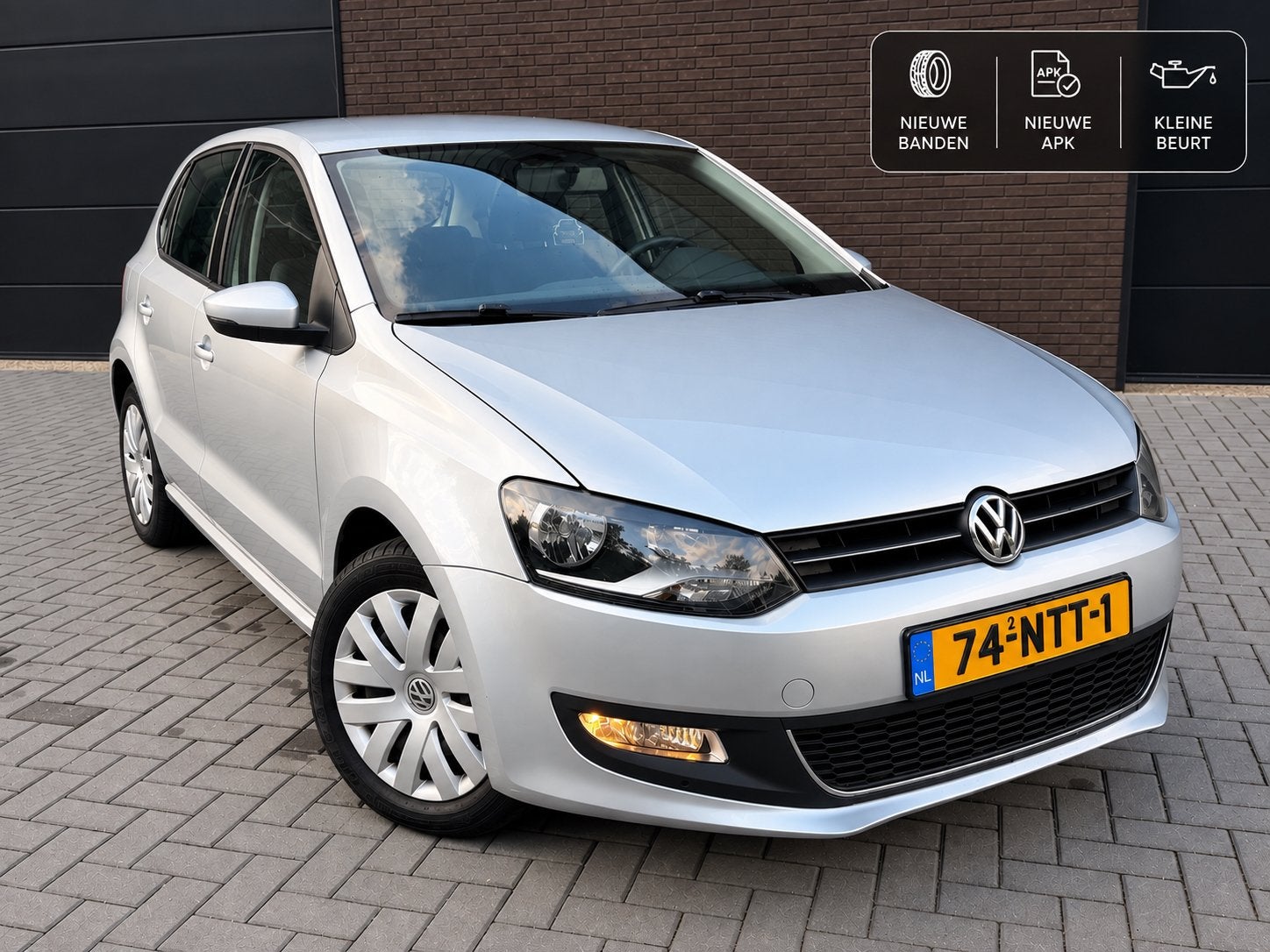 Volkswagen Polo 1.4 2010 Grijs AIRCO|CRUISE|NW APK|5DRS, Auto's, Voorwielaandrijving, 970 kg, Stof, 40 €/maand