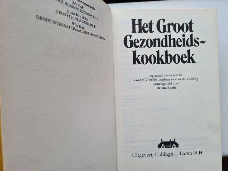 Het groot gezondheidskookboek - Helena Rooda, Boeken, Zo goed als nieuw, Gezond koken, Nederland en België, Tapas, Hapjes en Dim Sum