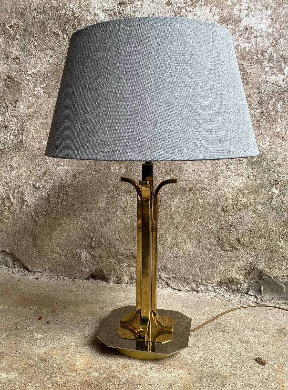 Solken Leuchten messing schemerlamp , jaren 80, Ophalen of Verzenden